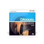 D'Addario  EJ11 80/20 Bronze Acoustic Guitar Strings, Light, 12-53