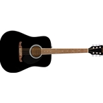 Fender 0971210706 FA-125 Dreadnought Acoustic Guitar w/Gig Bag, Black