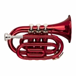 Stagg WS-TR247S RED, Bb Pocket Trumpet
