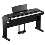 Yamaha DGX-670B 88-key Portable Grand Digital Piano with GHS Weighted Action, CFX Stereo Sampling, Virtual Resonance Modeling, Super Articulation Voices, Smart Chord, Dual Mode, Automatic Accompaniment Styles, LCD Screen, Score Display, Mic Input, USB-to-host, USB-to-device, Footswitch, and Music Rest - Black