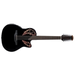 Ovation CE4412-5-G Celebrity Elite 12-String Acoustic/Electric Guitar, Black