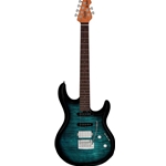 Sterling by Music Man ST-LK100HSS-YUB-R2-C Steve Lukather Signature Electric Guitar, Yucatan Blue Finish