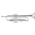 Bach LT180S77 Stradivarius "New York" Silver Trumpet, Lightweight one piece hand hammered bell, .462 bore