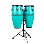 Latin Percussion LP646D-SF 10-11 DISCOVERY CONGA SET W/STD - SEA FOAM