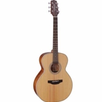 Takamine GN20CE NEX with cutaway, solid cedar top, sapele back and sides, natural satin finish, chrome hardware, and TP-4TD electronics