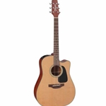 Takamine P1DC Dreadnought with Venetian cutaway, solid cedar top, satin sapele back and sides, CT-4BII electronics w/case