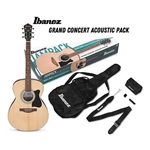 Ibanez IJVC50OPN Jampack Acoustic Guitar Pack,includes Gig Bag, Tuner, Strap, Picks, Accessories