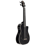 KALA UBASS-JYMN-BK-FS Black Journeyman Mahogany U-Bass w/ Round Wound Strings. Includes Bag