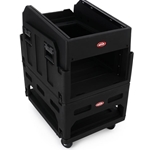 SKB 1SKB19-R1406 Mighty Gig Rig: 14U+ Top Rack, 6U Front Rack w/ Rear Rails, Built-in Pedestal