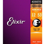 Elixir 16052 NANOWEB Phosphor Bronze Acoustic Guitar Strings .012 - .053