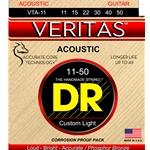 DR Strings VTA-11 VERITAS™ -  Acoustic Guitar Strings: Custom Light 11-50