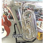 Eastman EBC836S Pro CC Tuba - 6/4 Size, 4-Front Action Pistons, 5th Side Rotary Valve, Case, Silver Finish