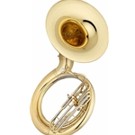 Eastman EPH495 Sousaphone w/Wheeled Case, .728 Bore, 26" Yellow Brass Bell, Lacquer Finish