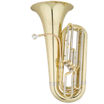 Eastman EBB234 3/4 Tuba with Case, 3-Front Action Pistons