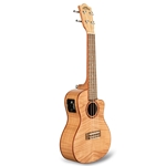 LANIKAI FM-CEC Concert Cutaway Ukulele with Maple Top and Body, Walnut Fingerboard, and Kula Electronics - NaturalW/ Bag