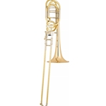 Eastman ETB848G Professional Bass Trombone, .562 bore, 9.5" Bell, 2 Independent Rotary Valves in F & Gb, 3 Interchangeable Leadpipes, Deluxe Case with Backpack straps, Shires Mpc., Gold bell