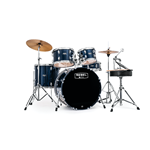 Mapex RB5294FTCYB REBEL 5-Piece Complete Acoustic Drum Set w/Hardware, Cymbals, Throne - Royal Blue