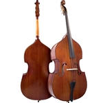 Palatino VB-029 Bergamo Hand Carved Solid Top 3/4 Bass Outfit - Flamed Maple, w/Carry Bag, Bow