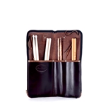 Glenn Cronkhite STK-SBL Leather Drum Stick Bag, Smooth Black Leather