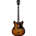 AS7328TBC Ibanez AS7328 AS Artcore Semi-Hollow Baritone Electric Guitar - Tobacco Brown