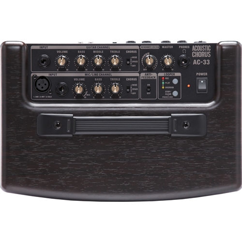 Roland/AC−33RW The Music Store, Inc. - Roland AC-33RW Battery-Powered Acoustic