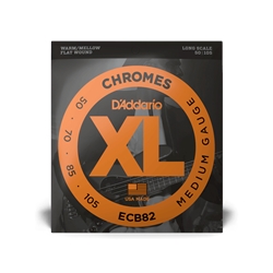 D'Addario ECB82 Chromes Bass Guitar Strings, Medium, 50-105, Long Scale