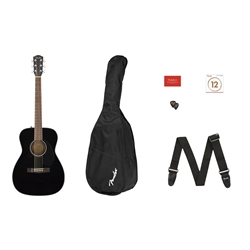Fender 0970150406 CC-60S Concert Acoustic Pack V2, Black