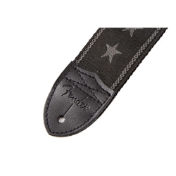 Fender 0990615004 Nylon Stars and Stripes Strap, Black/Grey, 2"