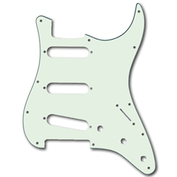 Fender 0992144000 Pickguard, Stratocaster® S/S/S, 11-Hole Mount, Mint Green MG/B/MG 3-Ply