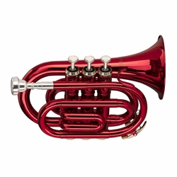 Stagg WS-TR247S RED, Bb Pocket Trumpet