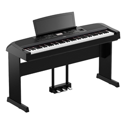 Yamaha DGX-670B Black 88-key portable grand piano. Includes PA300C power adapter and sustain foot switch