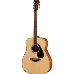 Yamaha FG820 Folk Guitar, Solid Sitka Spruce Top, Mahogany Back & Sides, Die Cast Chrome Tuners, Natural