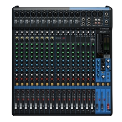 Yamaha MG20XU 20-input, 6-bus mixer • single-knob compression • 24 SPX effect • Occupies 12RU* • Rack kit included