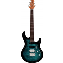 Sterling by Music Man ST-LK100HSS-YUB-R2-C Steve Lukather Signature Electric Guitar, Yucatan Blue Finish