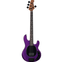 Sterling by Music Man ST-RAY34-PSK-R2 StingRay RAY34 4-String Electric Bass, Active pickup, Roasted Maple Neck, Purple Sparkle