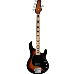 Sterling by Music Man ST-RAY5XASH-VSB-M1-C StingRay Plus 5-String Bass in Vintage Sunburst