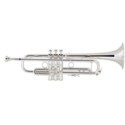 Bach LT180S77 Stradivarius "New York" Silver Trumpet, Lightweight one piece hand hammered bell, .462 bore