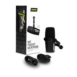 Shure MV7-K MV7 USB Podcast Microphone - Black