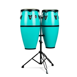 Latin Percussion LP646D-SF 10-11 DISCOVERY CONGA SET W/STD - SEA FOAM
