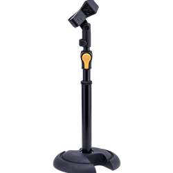 Hercules MS100BPLUS Low-Profile H-Shaped Base Microphone Stand with EZ grip height adjustment
