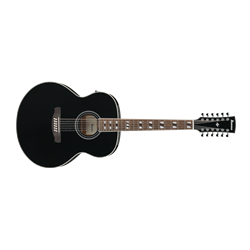 Ibanez AJ7012M1EBK Artwood Jumbo 12-String Acoustic-Electric Guitar - Black