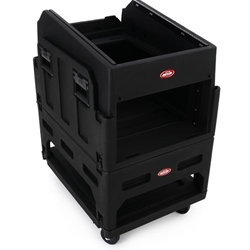 SKB 1SKB19-R1406 Mighty Gig Rig: 14U+ Top Rack, 6U Front Rack w/ Rear Rails, Built-in Pedestal