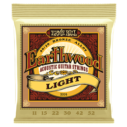 Ernie Ball P02004 Earthwood Light Acoustic Guitar String Set, 11-50