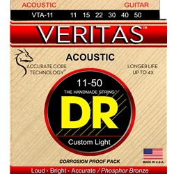 DR Strings VTA-11 VERITAS™ -  Acoustic Guitar Strings: Custom Light 11-50