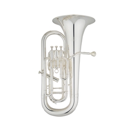 Eastman EEP426S Bb Euphonium Outfit, 3 Top Action & 1 Side Action Pistons, Large Shank Mouthpiece, Silver Finish