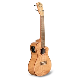 LANIKAI FM-CEC Concert Cutaway Ukulele with Maple Top and Body, Walnut Fingerboard, and Kula Electronics - Natural
W/ Bag