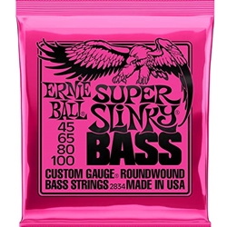 Ernie Ball P02834 Super Slinky Nickel Wound Electric Bass Strings - 45-100 Gauge