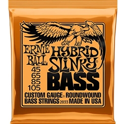 Ernie Ball P02833 Hybrid Slinky Nickel Wound Electric Bass Strings - 45-105 Gauge