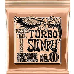Ernie Ball P02224 Turbo Slinky Nickel Wound Electric Guitar Strings 9.5 - 46 Gauge