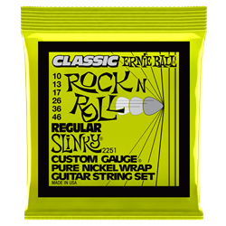 Ernie Ball P02251 Regular Slinky Classic Rock N Roll Pure Nickel Electric Guitar String Set